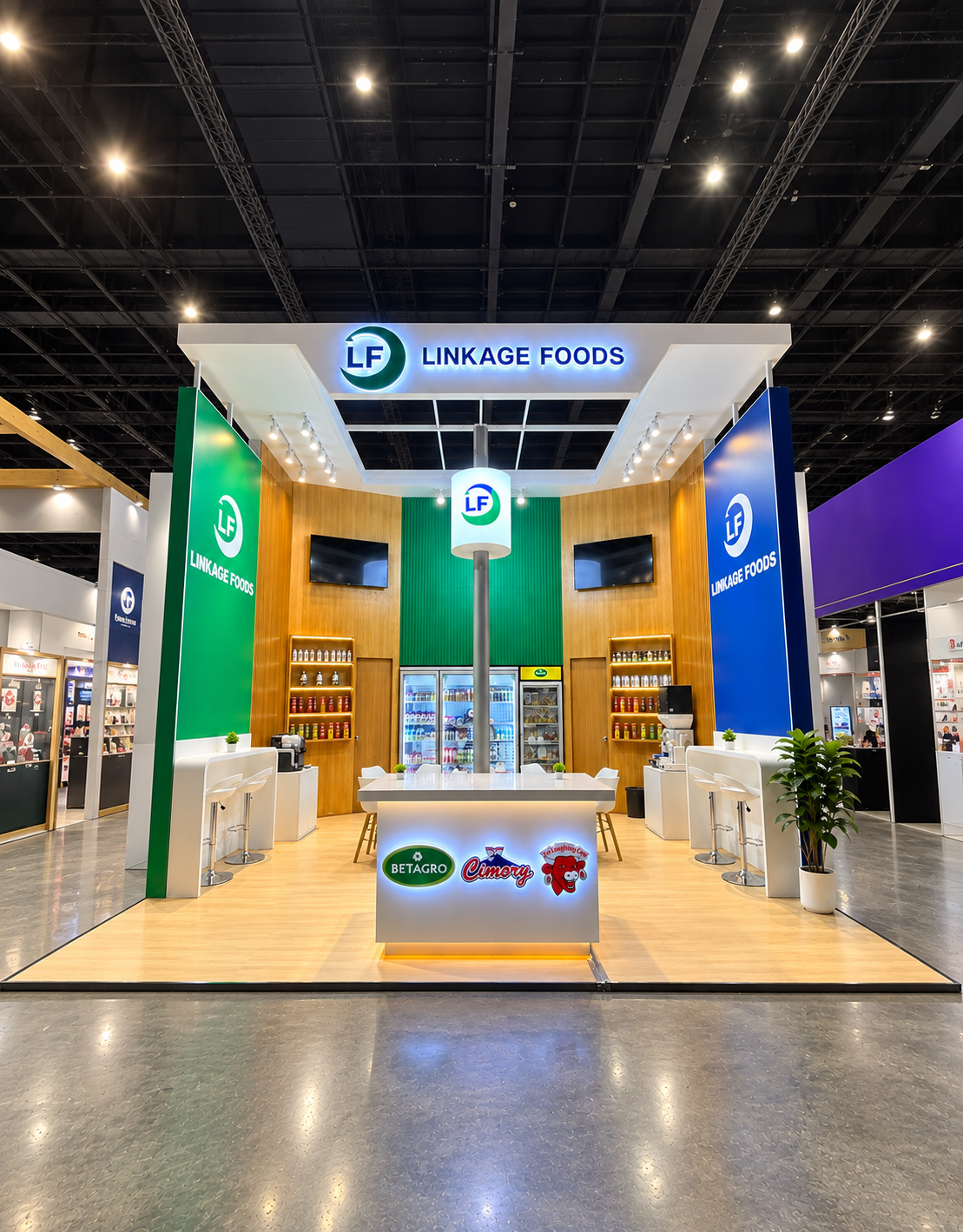 Booth signage installed